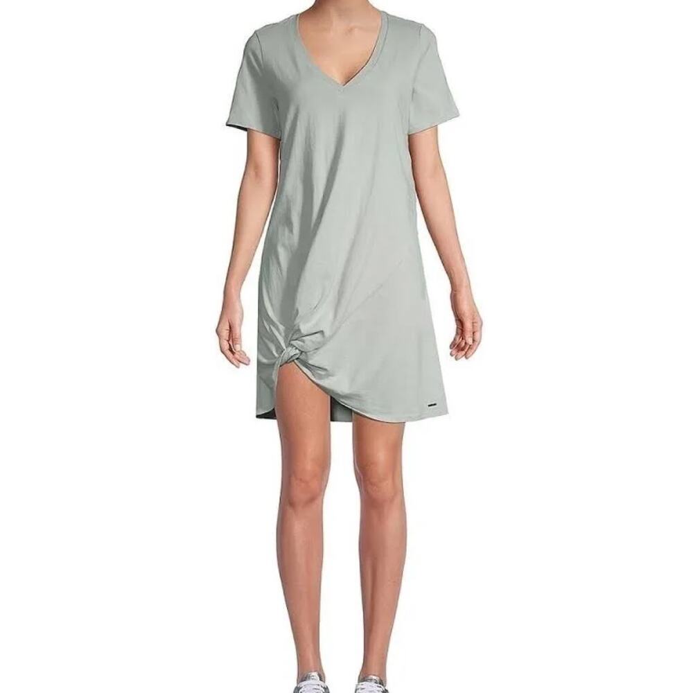 N:Philanthropy Leonardo Light Green V Neck T-Shirt Dress Medium